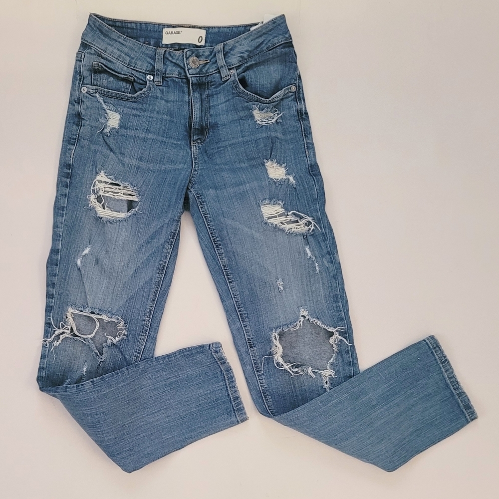 Garage Destroyed High Waisted Skinny Jeans Size 0
